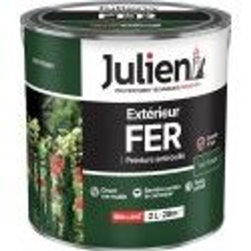 Peinture solvant fer métal anti rouille vert potager brillant 2L 10 ans JULIEN