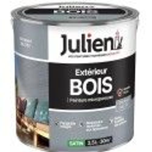 Peinture solvant spécial bois gris argent Ral 7001 satin 2.5L 12 ans JULIEN