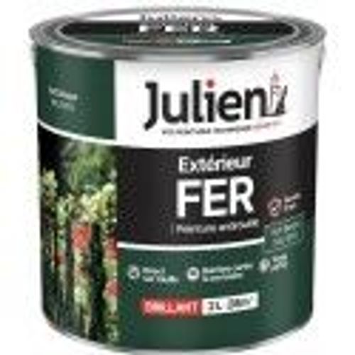 Peinture solvant fer métal anti rouille vert basque RAL 6005 brillant 2L 10 ans JULIEN