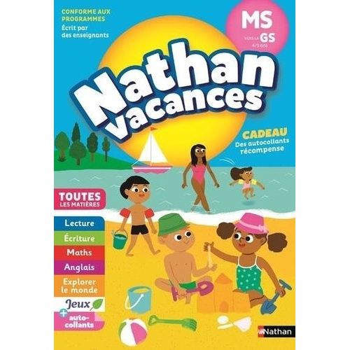 Nathan Vacances De La Ms Vers La Gs 4/5 Ans - Cahier De Vacances