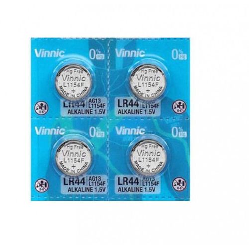4 piles AG13 Vinnic / AG13 / L1154 / LR44 / 157 / V13GA / RW82 / A76