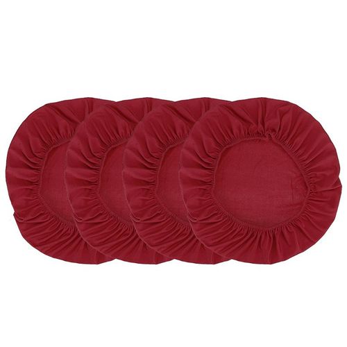 Housses De Coussin Élastiques Amovibles, Lavables, Pour Chaise Carrée Ou Ronde, En Spandex, Couvre-Siège De Salle À Manger, 4 Pièces