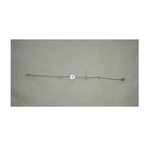 Bracelet Bijou Nacre Diams Argent Feminin Fin Longueur Reglable