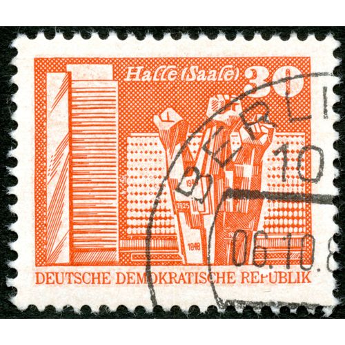 Timbre Oblitéré Deutsche Demokratische Republik, Halle, Saale, 30
