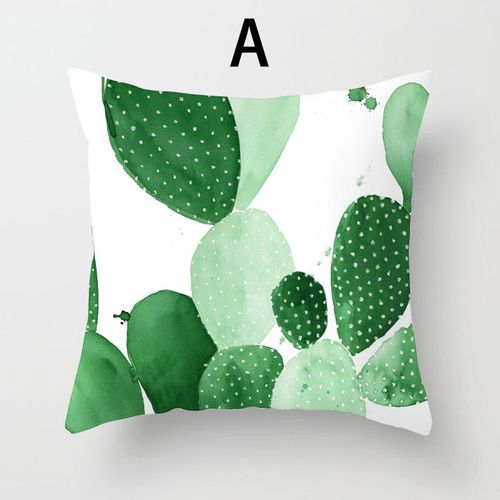 Housse De Coussin En Coton Et Lin | Motif De Cactus Succulent De Plantes, Décoration De Maison, Chambre À Coucher, Housse D'oreiller Décorative Pour Siège De Voiture, Housse D'oreiller Pour Canapé