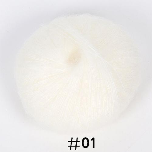 Fil De Mohair Fin Tricoté À La Main, 25g/Boule, Super Doux, Peluche Fine, Laine Au Crochet, Fil De Maille Doux Et Délicat