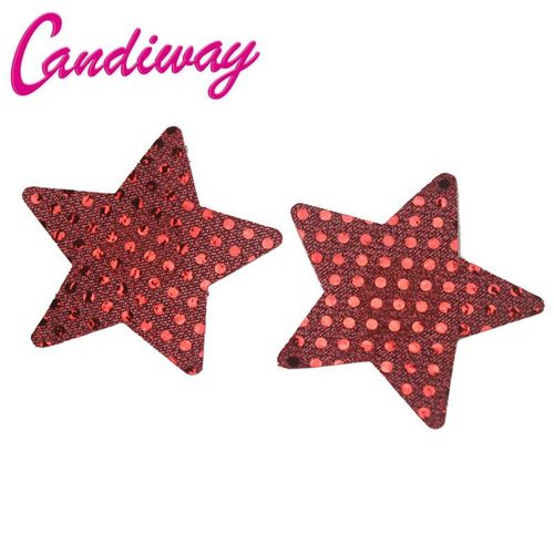 Cache-Tétons Adhésifs Pour Femmes, Rouge, Sexy, Étoiles, Autocollants Pour Seins, Pâte De Lait Jetable, Anti-Vide De La Poitrine