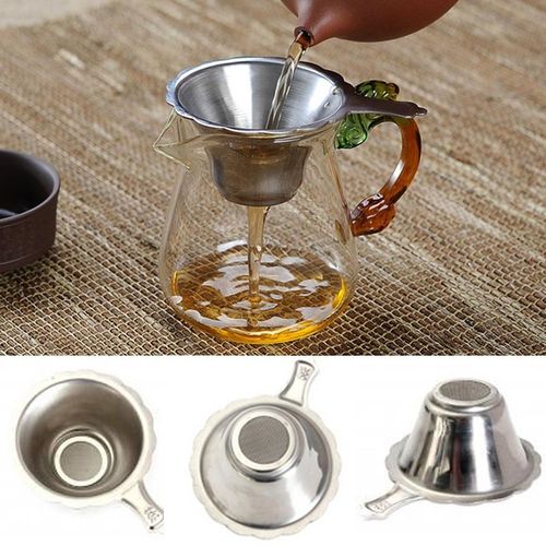 Infuseur À Thé En Maille D'acier Inoxydable, Tasse En Métal, Passoire, Filtre À Feuilles En Vrac Avec Poignée, Outil De Cuisine, Filtre À Feuilles De Thé Et À Épices