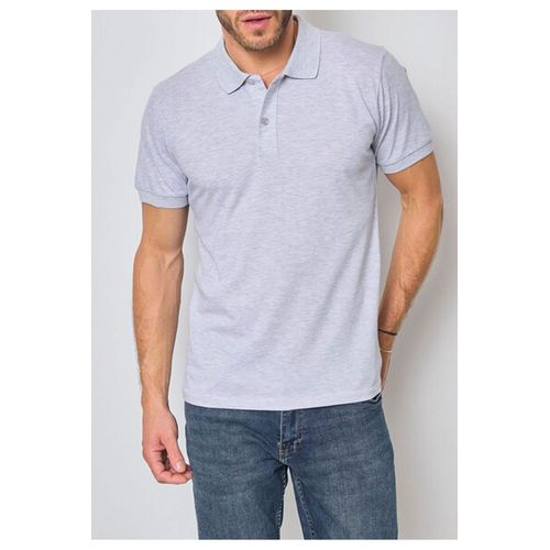 Polo Manches Courtes Gris Homme