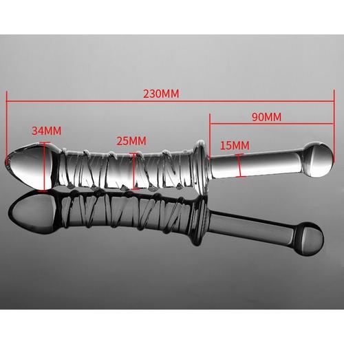 Godemiché En Verre Transparent Pour Femme, Plug Anal, Jouets G-Spot, Énorme Pénis, En Forme De Monstre, Avec Ventouse, Jouet Sexuel