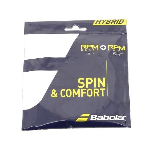 Cordage De Tennis Babolat Hyb Rpm Blast / Rpm Soft Gris Anthracite Foncé