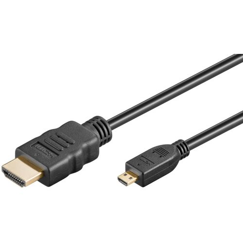 Goobay Câble HDMI¿ A Haute Vitesse vers MicroD-HDMI¿ 4K @ 60 Hz 1m Noir