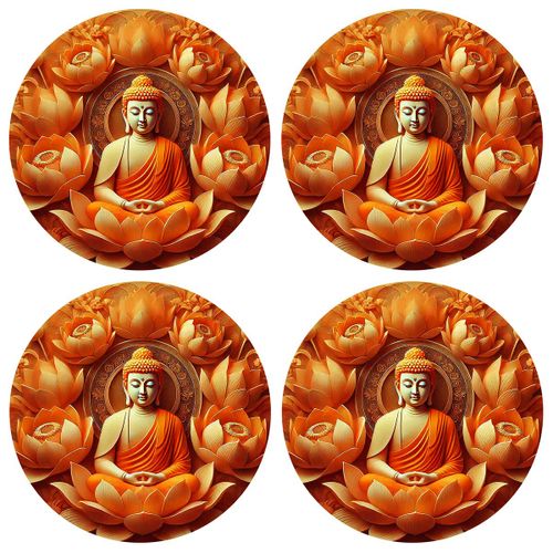 Set De 4 Dessous De Verres Sagesse De Bouddha Cbkreation