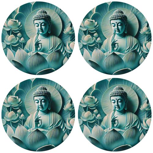 Set De 4 Dessous De Verres Sagesse De Bouddha Cbkreation