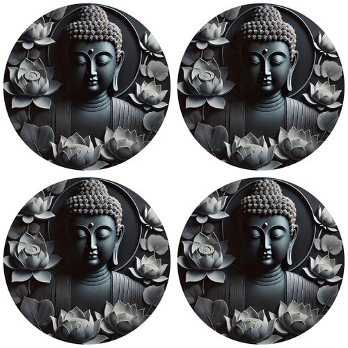 Set De 4 Dessous De Verres Sagesse De Bouddha Cbkreation