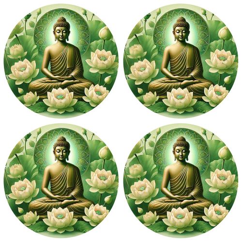 Set De 4 Dessous De Verres Sagesse De Bouddha Cbkreation