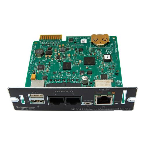 Carte de gestion réseau APC 3 avec l'arrêt du réseau PowerChute et la surveillance de l'environnement - Carte de supervision distante - 1GbE - 1000Base-T - pour P/N: SMTL2200RM2UC, SMTL3000RM2UC...