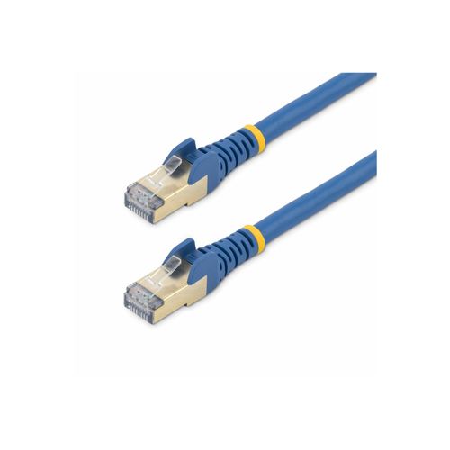 StarTech.com Cordon de raccordement CAT6a - 1,5 m - Sans crochet - Bleu - Cordon de raccordement - RJ-45 (M) pour RJ-45 (M) - 1.5 m - STP - CAT 6a - sans crochet, moulé - bleu