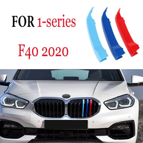 Autocollants De Couverture De Bande De Gril De Voiture,Garniture Pour Bmw F40,F20,F21,E87,E82,E81,E88,Accessoires De Calandre De Course Automatique,3 Pièces - Type F40 2020