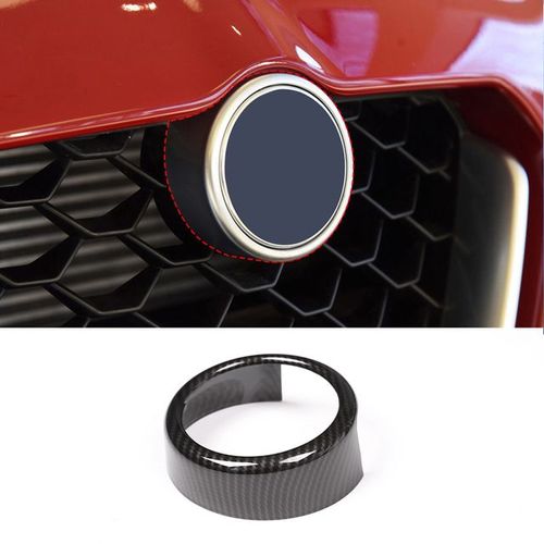 Autocollant En Fiber De Carbone,Pour Alfa Romeo Stelvio 2017 ¿ 2020,Accessoires De Voiture,Calandre Avant,Cadre En V,Garniture De Décoration - Type Carbon Fiber-1pcs #A