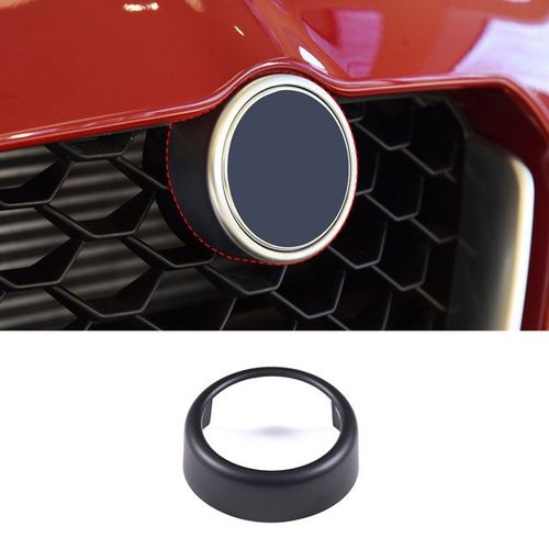 Autocollant En Fiber De Carbone,Pour Alfa Romeo Stelvio 2017 ¿ 2020,Accessoires De Voiture,Calandre Avant,Cadre En V,Garniture De Décoration - Type Matt Black-1pcs #A
