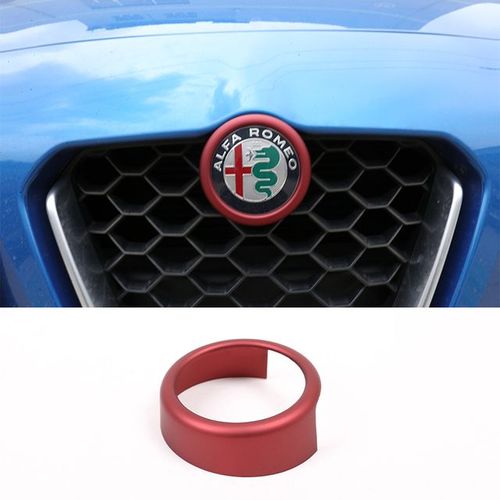 Autocollant En Fiber De Carbone,Pour Alfa Romeo Stelvio 2017 ¿ 2020,Accessoires De Voiture,Calandre Avant,Cadre En V,Garniture De Décoration - Type Red-1pcs #A