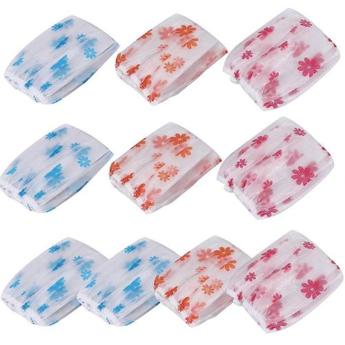 10pcs Imperméable Bonnets De Douche Point Bain Cheveux Couverture Élastique De Bain Chapeau De Bain Pour Femmes Salle De Bain Chapeau De Douche Réutilisable 