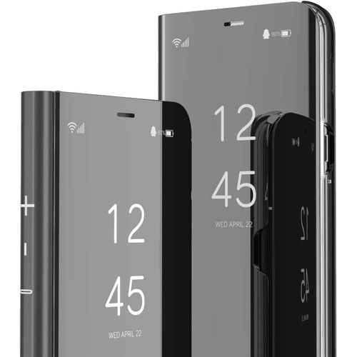 Coque Oppo Find X5 Pro,Oppo Find X5 Pro Coque Paillette Clear View Etui Miroir Mirror Makeup Etui Cuir Housse Couverture Avec Fonction Stand Pour Oppo Find X5 Pro,Mirror Pu Black