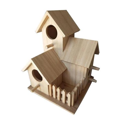 Cage à oiseaux d'intérieur avec clôture en métal, bricolage, bol d