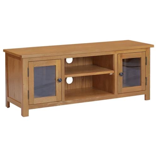 Prolenta Premium - Meuble Tv 110x35x44 Cm Bois De Chêne Massif