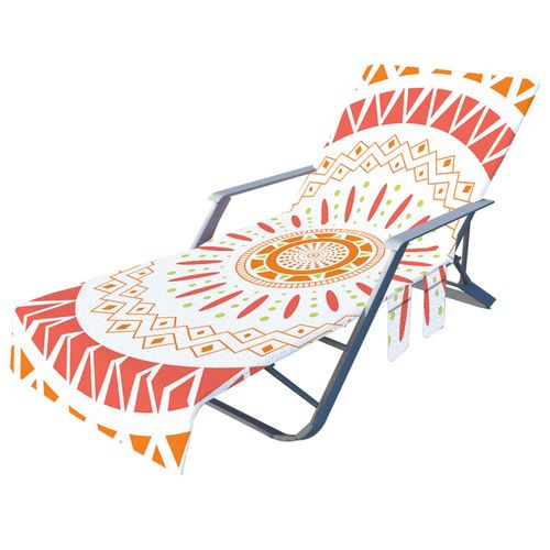 Couverture De Chaise De Plage, Serviette D'été Pour Piscine, Lit Frais, Bain De Soleil, Avec Poches Latérales