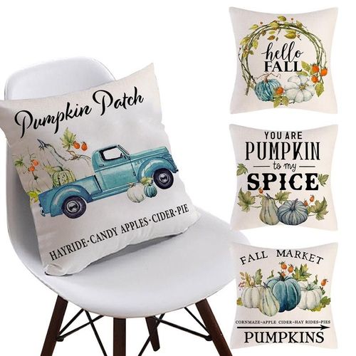 Housse De Coussin Pour Thanksgiving, 4 Pièces, Décorations, 18x18 Pouces, Décor D'automne, Jeté De Remerciement