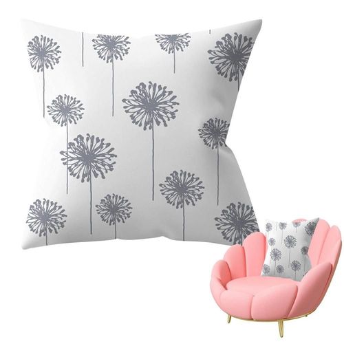 Housse De Coussin Carrée, Taie D'oreiller Décorative, Grise, Géométrique, Douce, Solide, Décoration De Canapé Pour La Maison, 18x18 Pouces