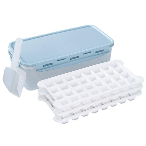 Bac À Glaçons En Silicone À Fond Souple, 2,8 L, Cubes De Glace Glacée, Moule Pour Boisson Froide Avec Couvercle, Réfrigérateur, Congélateur
