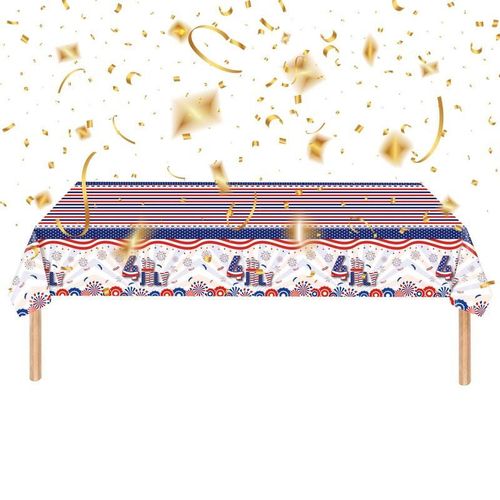 Tapis De Table Au Sensation Américaine, Décorations Rouges, Blanches Et Bleues, Nappe Au Thème Fosotique Américain, 4 Juillet, Jour De L'indépendance Américaine