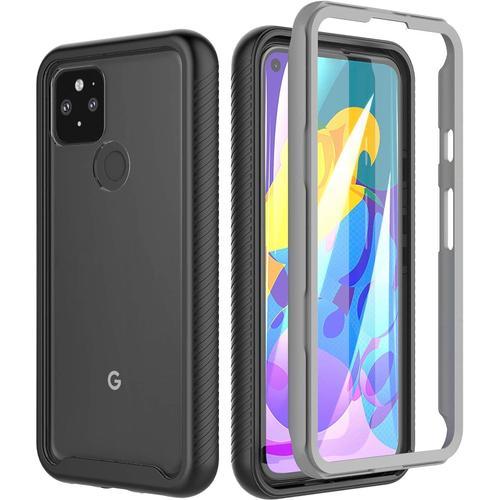 Coque Google Pixel 5, Coque Pixel 5 Antichoc Transparente 360 Degrés Protection Complète Du Corps Bumper Tpu Avec Protection Écran Integrale Case Etui Housse Pour Google Pixel 5 5g 2020