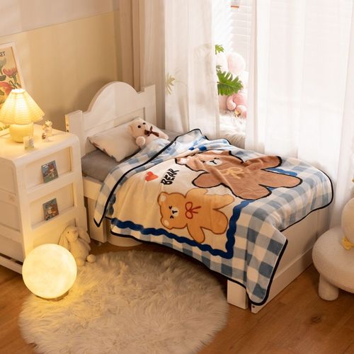 Petit Ours Couverture Couches De Gaze Serviette Couette Coton Simple Double Sieste Couette Été Cool Couette Enfants Bébé Sieste Couverture Couverture Couverture Lit Couvertures