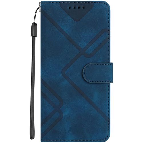 Coque Pour Samsung Galaxy A54 5g Portefeuille Pochette Fente Carte Flip Case Etui A Rabat Motif Etui En Cuir Support Clapet Cover Antichoc Protection Housse Pour Galaxy A54 5g - Bleu