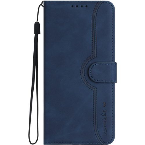 Coque Pour Samsung Galaxy A54 5g Portefeuille Pochette Etui A Rabat Antichoc Protection Housse Fente Carte Support Magnetique Clapet Cover Motif Etui En Cuir Flip Case - Amour Bleu