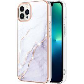 Coque Pour Iphone 13 Pro, Marbre Motif Design Slim Antichoc Flexible Tpu Bumper Souple Silicone Case Cover Housse Etui De Protection Anti-Choc Coque Pour Iphone 13 Pro, Blanc