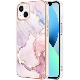 Coque Pour Iphone 13 Mini, Marbre Motif Design Slim Antichoc Flexible Tpu Bumper Souple Silicone Case Cover Housse Etui De Protection Anti-Choc Coque Pour Iphone 13 Mini, Rose