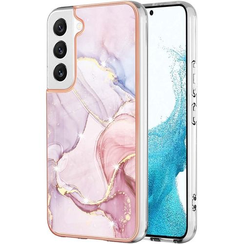Coque Pour Samsung Galaxy S22 Plus 5g, Marbre Motif Design Slim Antichoc Flexible Tpu Bumper Souple Silicone Case Cover Housse Etui De Protection Anti-Choc Coque Pour Galaxy S22 Plus 5g, Rose