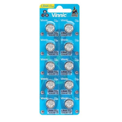 AG13 Vinnic / AG13 / L1154 / LR44 / 157 / V13GA / RW82 / A76 blister de 10