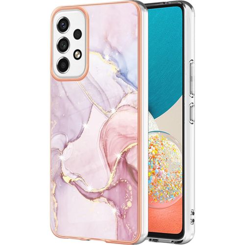 Coque Pour Samsung Galaxy A53 5g, Marbre Motif Design Slim Antichoc Flexible Tpu Bumper Souple Silicone Case Cover Housse Etui De Protection Anti-Choc Coque Pour Galaxy A53 5g, Rose