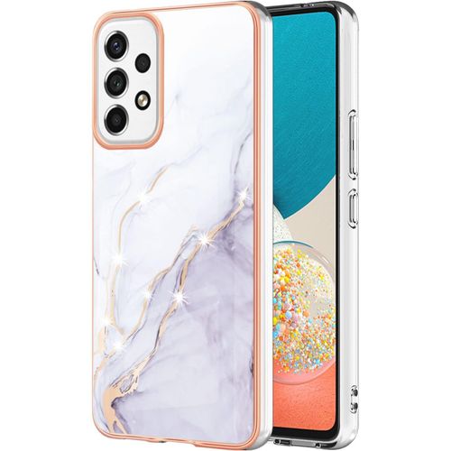 Coque Pour Samsung Galaxy A53 5g, Marbre Motif Design Slim Antichoc Flexible Tpu Bumper Souple Silicone Case Cover Housse Etui De Protection Anti-Choc Coque Pour Galaxy A53 5g, Blanc