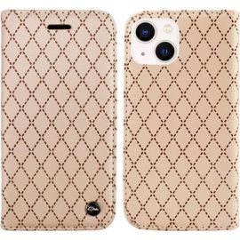 Coque Pour Iphone 13 Mini, Pu Cuir A Rabat Flip Housse Etui Pour Iphone 13 Mini 5.4"" Avec Motif Dessin Retro Gaufrage, Etui Case Antichoc Cover Portefeuille, Rose