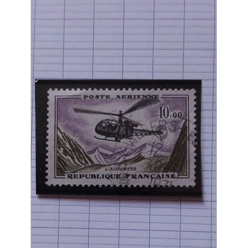 L56 -- Timbre Oblitéré France Poste Aérienne N °41 -- Année 1960 -- " Type De 1954/59 Avec Valeur En Nouveaux Francs - Prototype Alouette" .