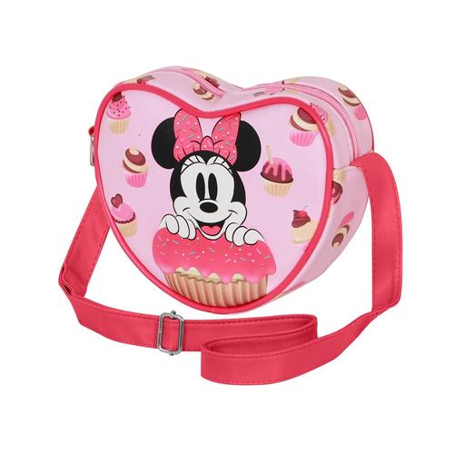 Sac à Bandoulière Coeur Casual - Disney Minnie Mouse Muffin - Rose - Taille Unique