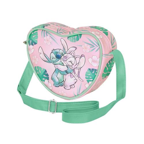 Sac à Bandoulière Coeur Casual - Disney Lilo et Stitch Hug - Rose - Taille Unique