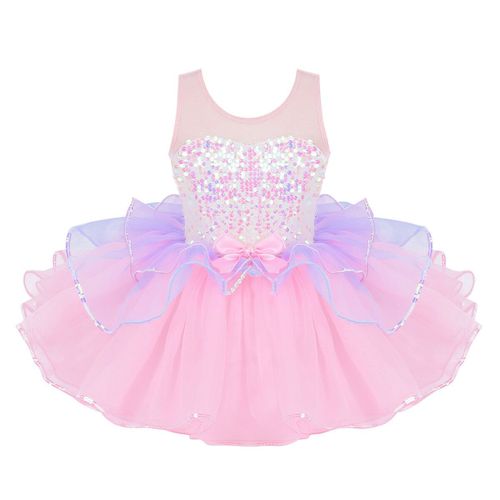 Robe De Ballet Tutu En Tulle Pour Enfant Fille,Costume De Ballerine,Paillettes,Maille,Épissure,Nministériels D Papillon À La Taille,Justaucorps,Vêtements De Brev